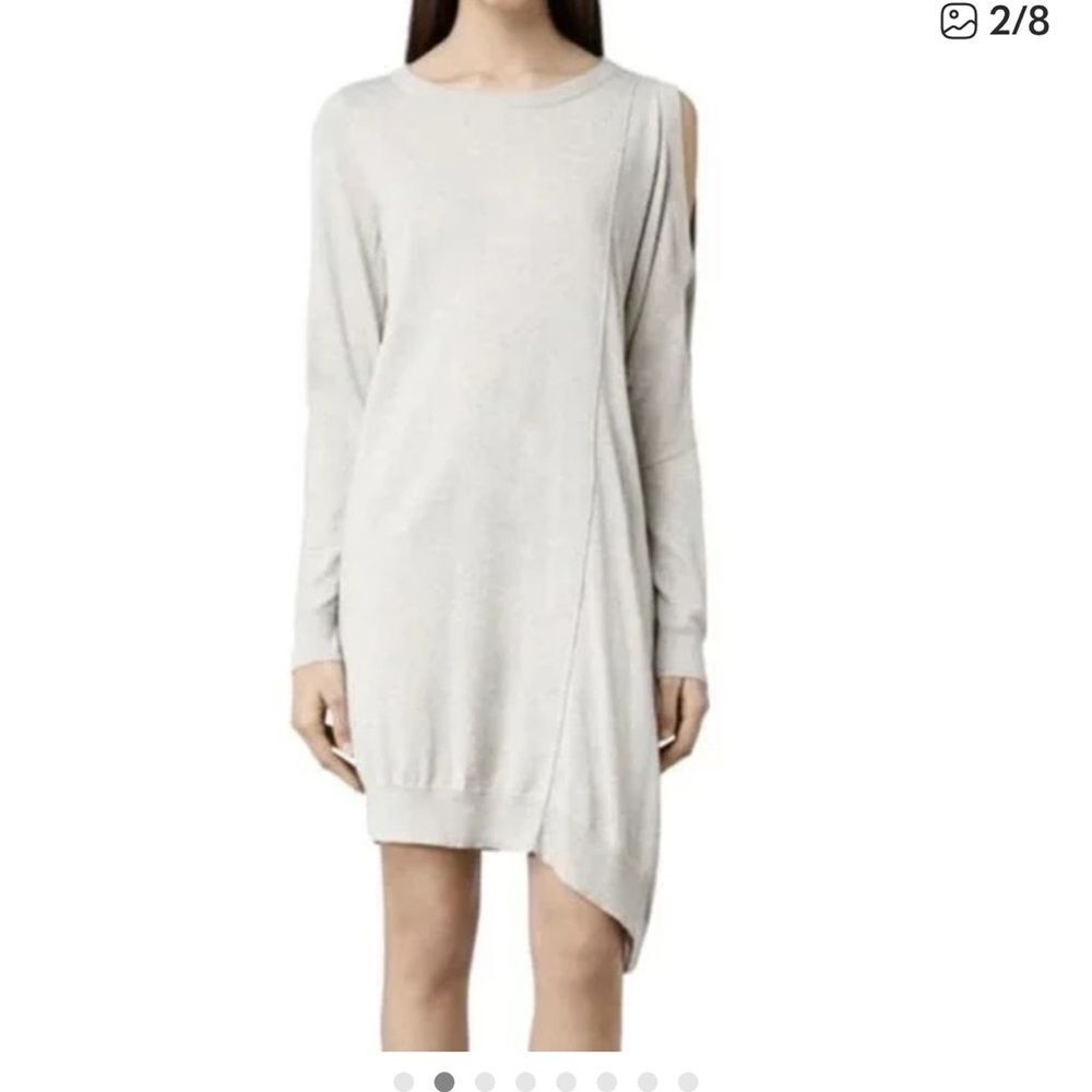 All Saints asymmetrical sweater tunic dress